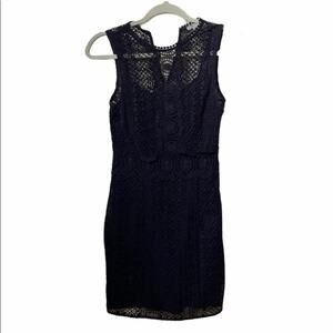 H&M navy sleeveless lace dress size 4
